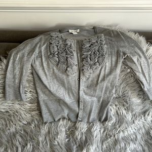 WHBM gray cardigan